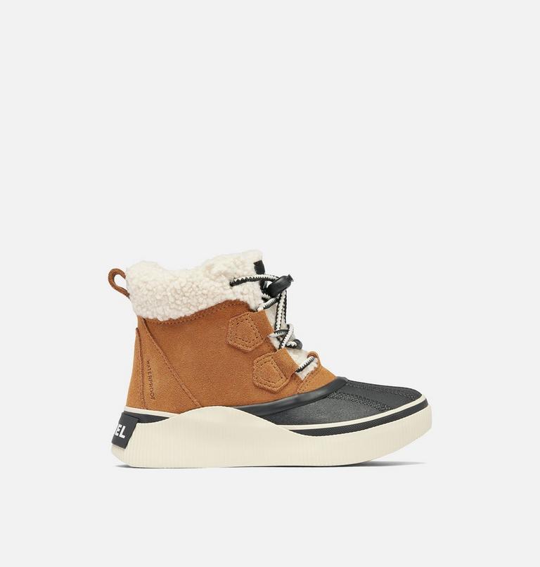 Youth OUT N ABOUT IV CHILLZ Waterproof Winter Boots, Color: Taffy, Black, image 1
