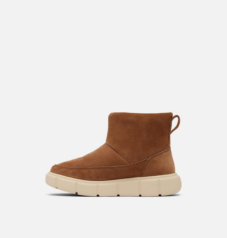 Youth SOREL EXPLORER III SLIP-ON Waterproof Winter Boots, Color: Velvet Tan, Bleached Ceramic, image 4