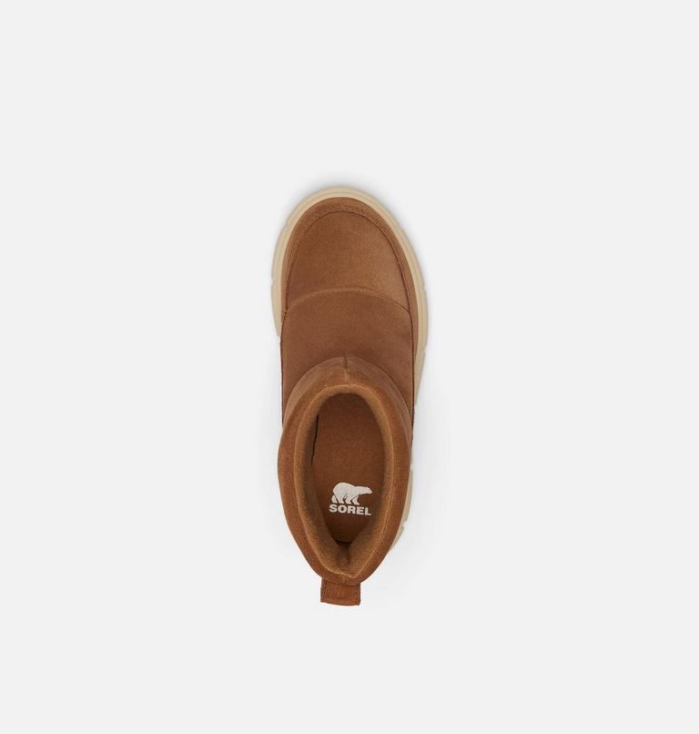Youth SOREL EXPLORER III SLIP-ON Waterproof Winter Boots, Color: Velvet Tan, Bleached Ceramic, image 5