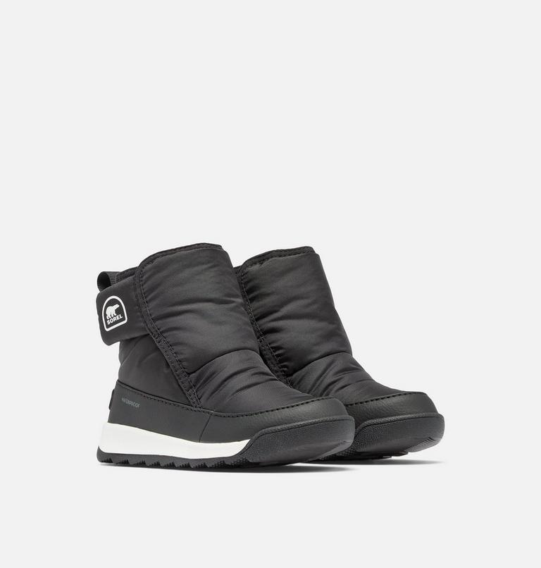WHITNEY II Plus Children's Waterproof Bootie, Color: Black, Sea Salt, image 2