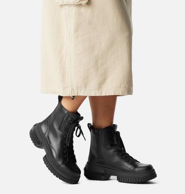 Women's ONA AVE BOOT LACE Waterproof Lace-Up Boots, Color: Black, Black, image 2