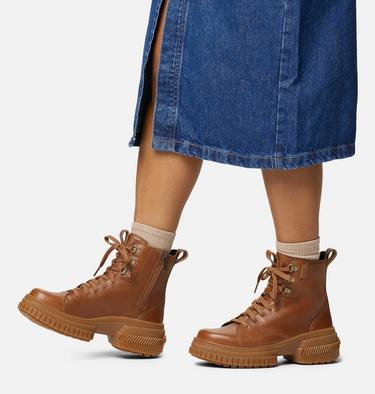 Women's ONA AVE BOOT LACE Waterproof Lace-Up Boots, Color: Velvet Tan, Gum 2, image 4