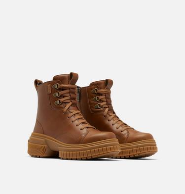 Women's ONA AVE BOOT LACE Waterproof Lace-Up Boots, Color: Velvet Tan, Gum 2, image 2