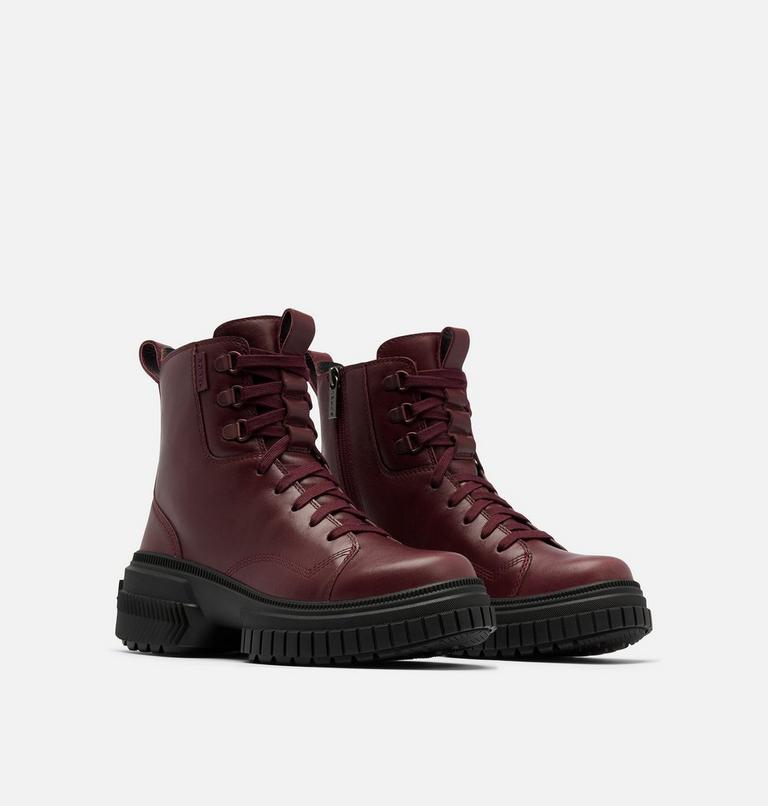 ONA AVE Women's Waterproof Lace Boot, Color: Epic Plum, Black, image 2