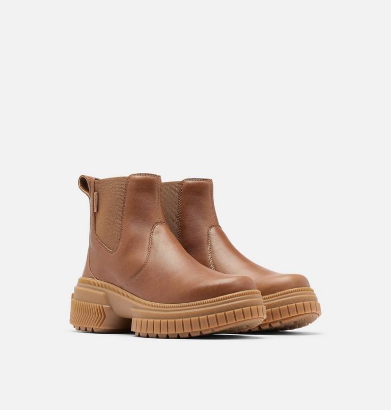 Women's ONA AVE Waterproof Chelsea Boots, Color: Velvet Tan, Gum 2, image 2