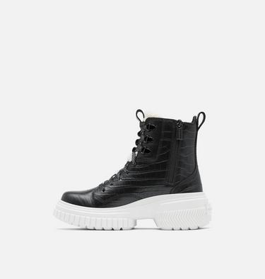 ONA AVE Lace Lux Women's Waterproof Boot, Color: Black, Chalk, image 4