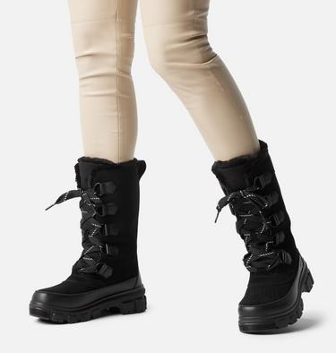 Women's TORINO V TALL Waterproof Snow Boots, Color: Black, Natural, image 4