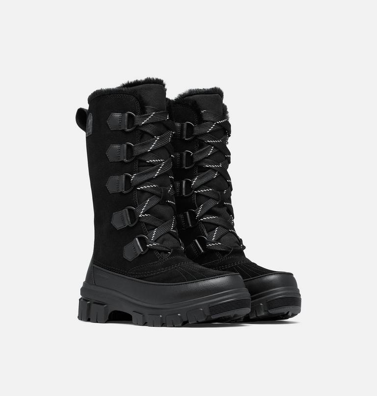 Women's TORINO V TALL Waterproof Snow Boots, Color: Black, Natural, image 2