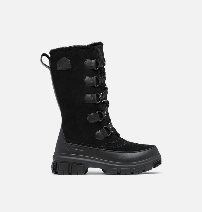 Women's TORINO V TALL Waterproof Snow Boots, Color: Black, Natural, image 1
