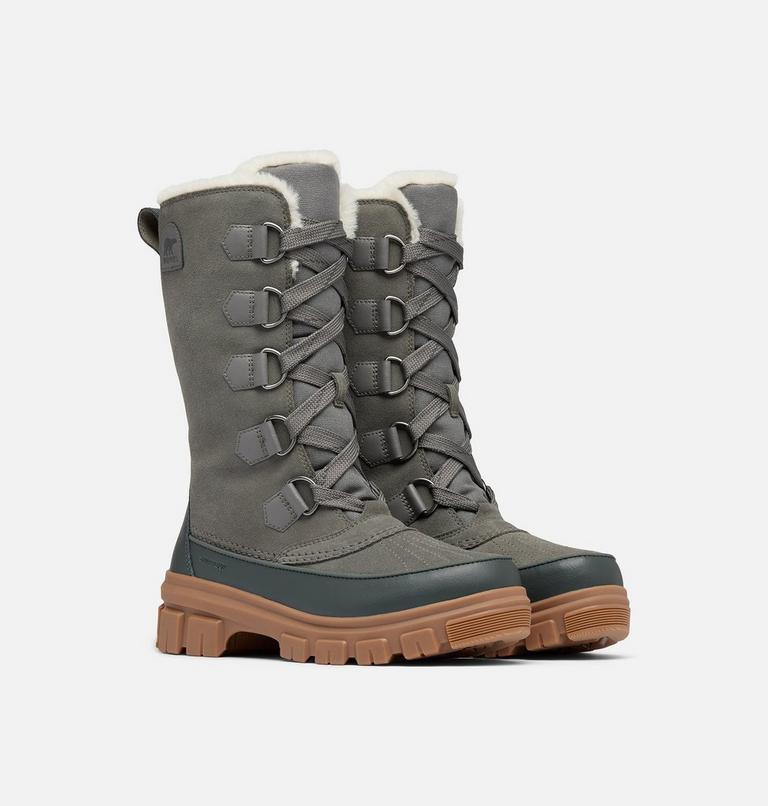 Women's TORINO V TALL Waterproof Snow Boots, Color: Quarry, Grill, image 2