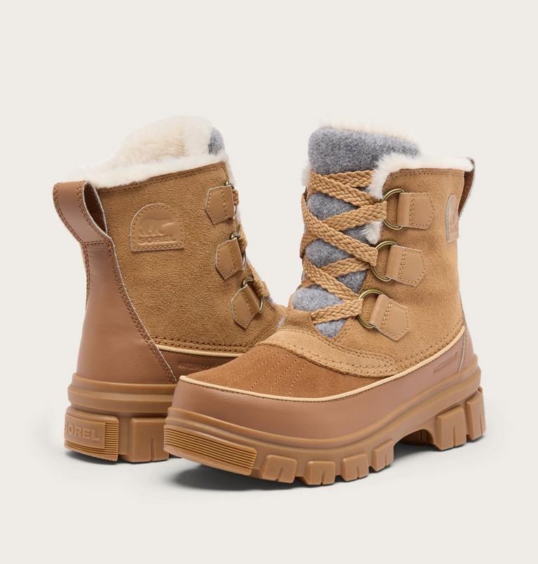Women's TORINO V Waterproof Snow Boots, Color: Tawny Buff, Velvet Tan, image 9