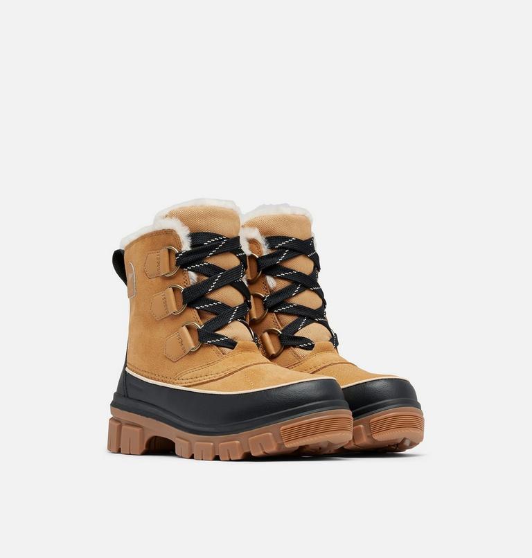 Women's TORINO V Waterproof Snow Boots, Color: Curry, Black, image 2