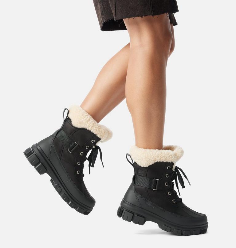 Women's TORINO V PARC Waterproof Snow Boots, Color: Black, Sea Salt, image 8