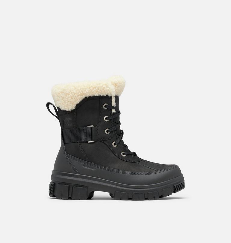 Women's TORINO V PARC Waterproof Snow Boots, Color: Black, Sea Salt, image 1