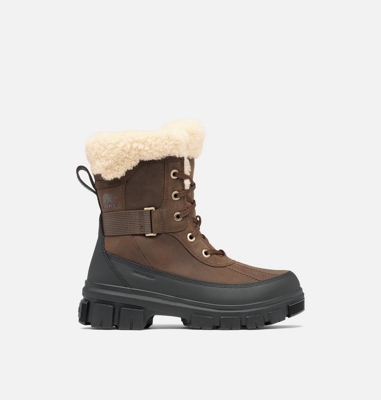 Women's TORINO V PARC Waterproof Snow Boots, Color: Tobacco, Black, image 1