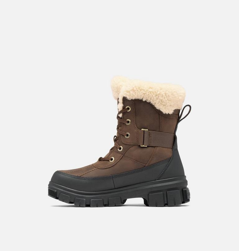 Women's TORINO V PARC Waterproof Snow Boots, Color: Tobacco, Black, image 4