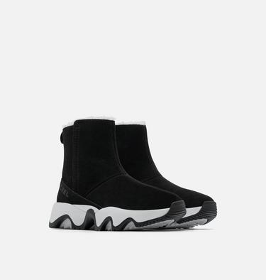 KINETIC Impact Short Women's Waterproof Boot, Color: Black, Sea Salt, image 2