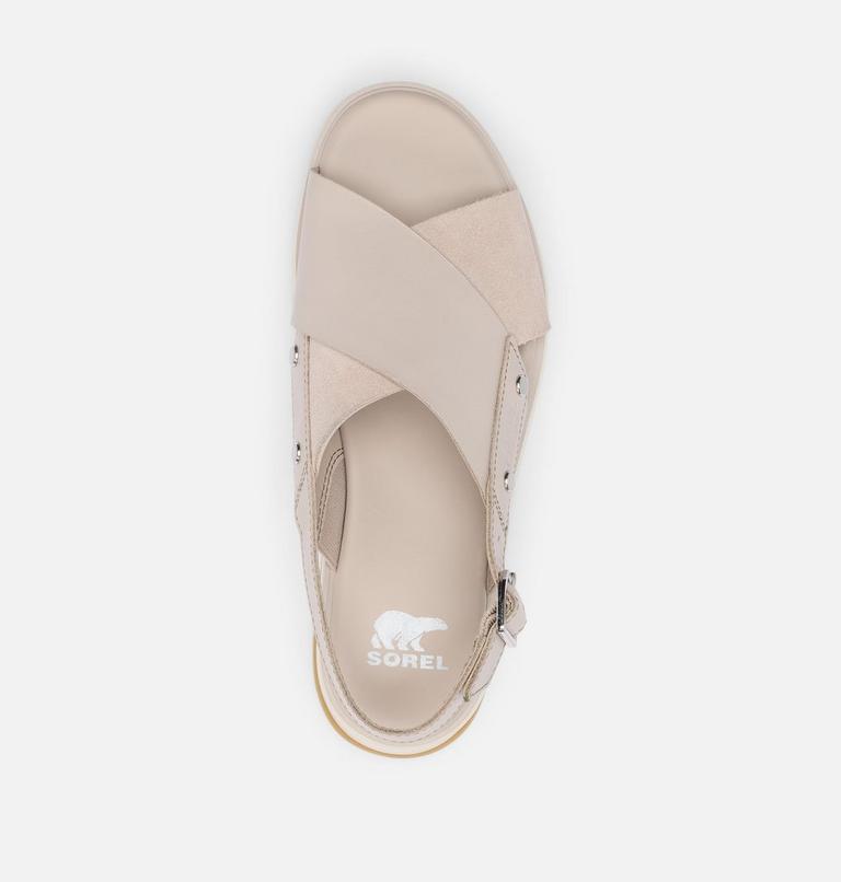 DAYSPRING Women's Crisscross Sandal, Color: Crushed Clay, Chalk, image 5