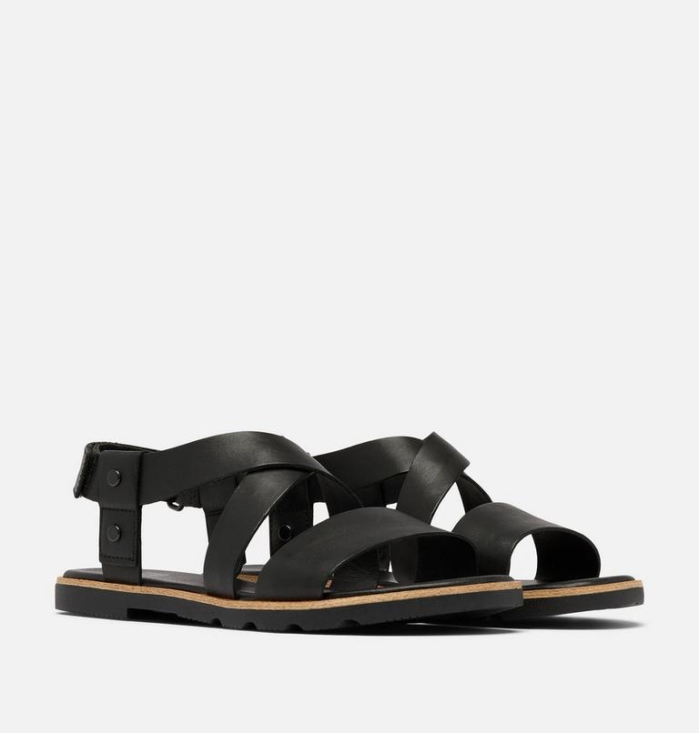 Women's ELLA III CRISSCROSS Sandal, Color: Black, Black, image 2