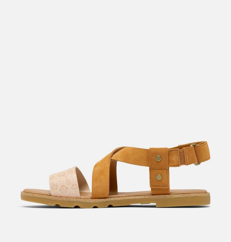Women's ELLA III CRISSCROSS Sandal, Color: Pearlescent, Canyon Gold, image 4