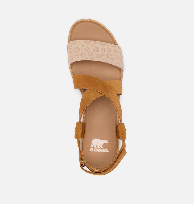 Women's ELLA III CRISSCROSS Sandal, Color: Pearlescent, Canyon Gold, image 5