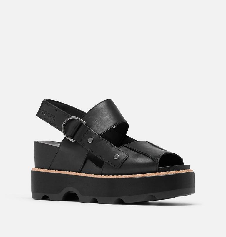 JOANIE IV Women's Sandal Wedge, Color: Black, Black, image 7