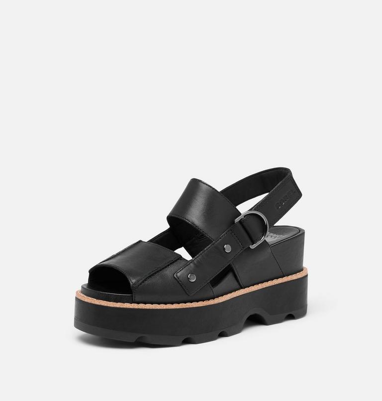 JOANIE IV Women's Sandal Wedge, Color: Black, Black, image 8