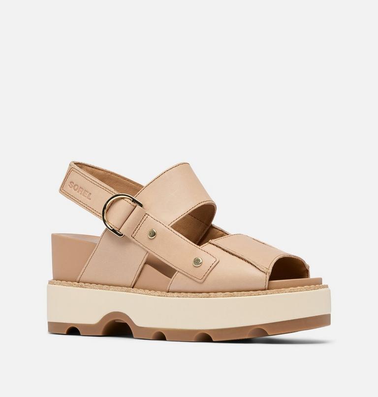 JOANIE IV Women's Sandal Wedge, Color: Honest Beige, Gum 2, image 7