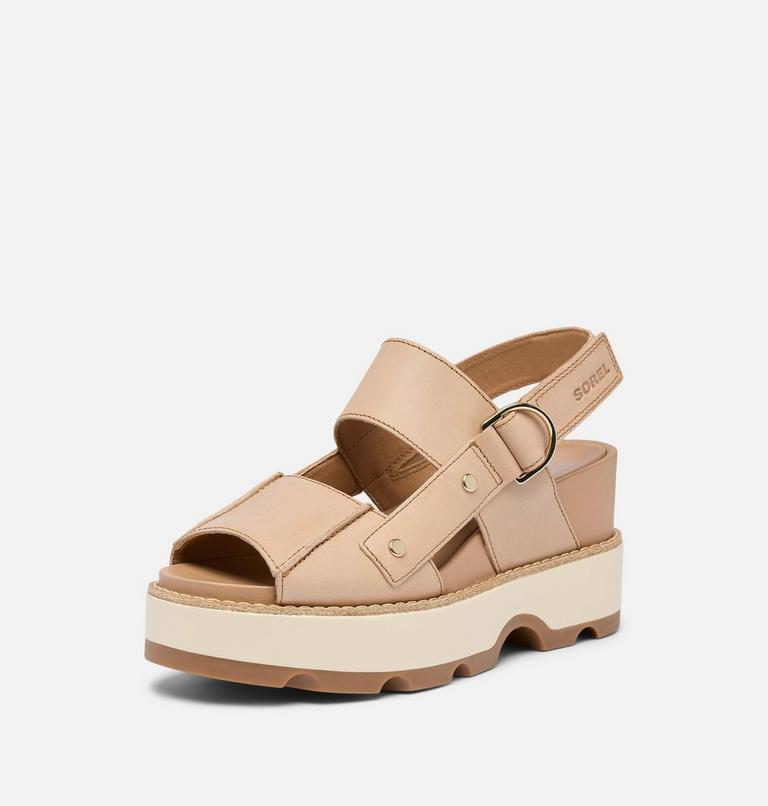 JOANIE IV Women's Sandal Wedge, Color: Honest Beige, Gum 2, image 8