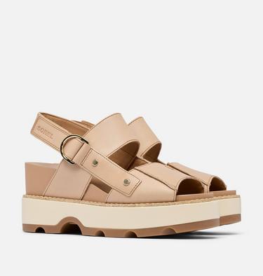 JOANIE IV Women's Sandal Wedge, Color: Honest Beige, Gum 2, image 2