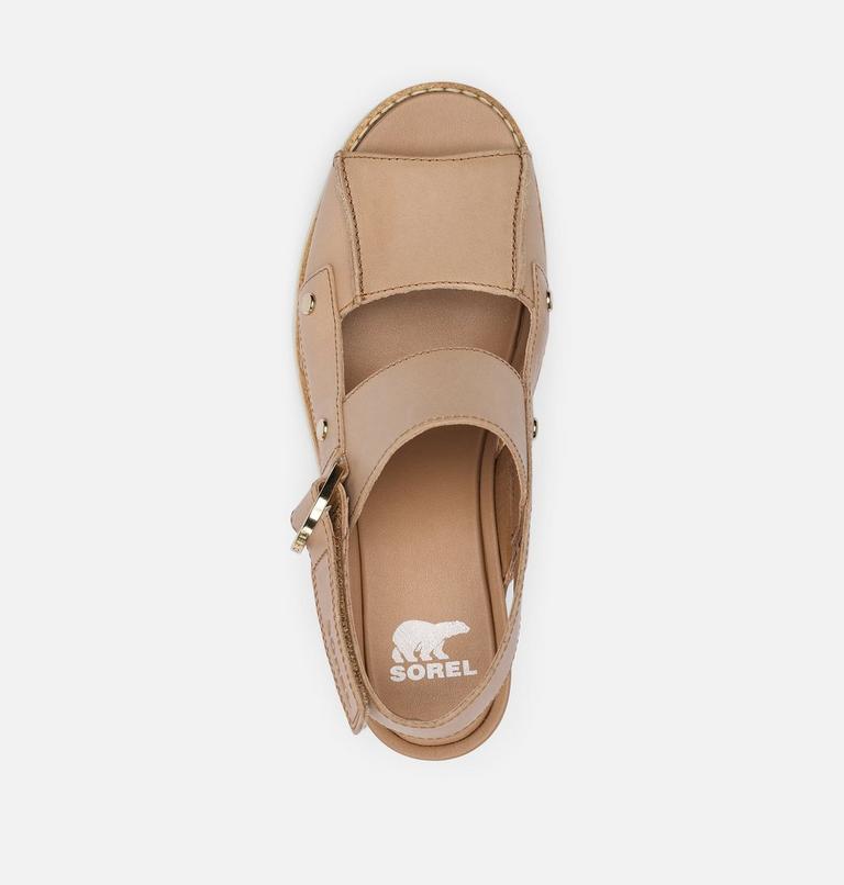 JOANIE IV Women's Sandal Wedge, Color: Honest Beige, Gum 2, image 5