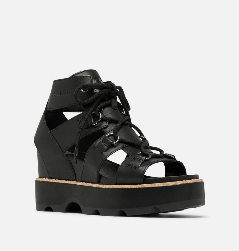 JOANIE IV LACE WEDGE | 010 | 7.5, Color: Black, Black, image 7