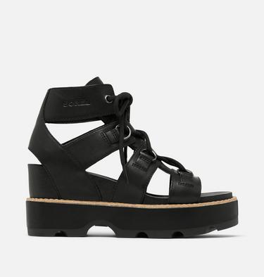 JOANIE IV Women's Lace Wedge, Color: Black, Black, image 1