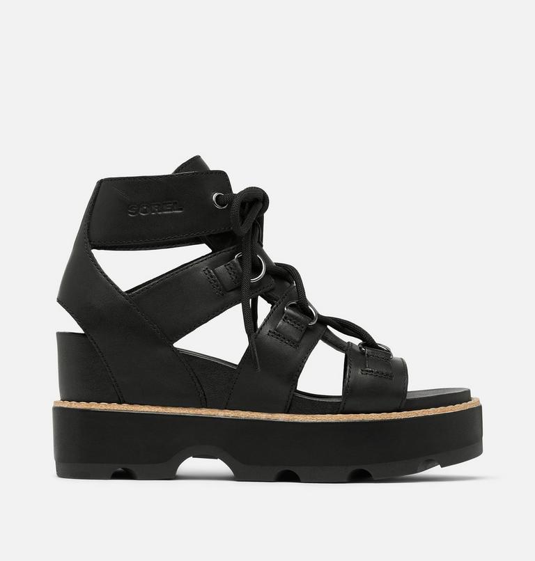 JOANIE IV LACE WEDGE | 010 | 7.5, Color: Black, Black, image 1