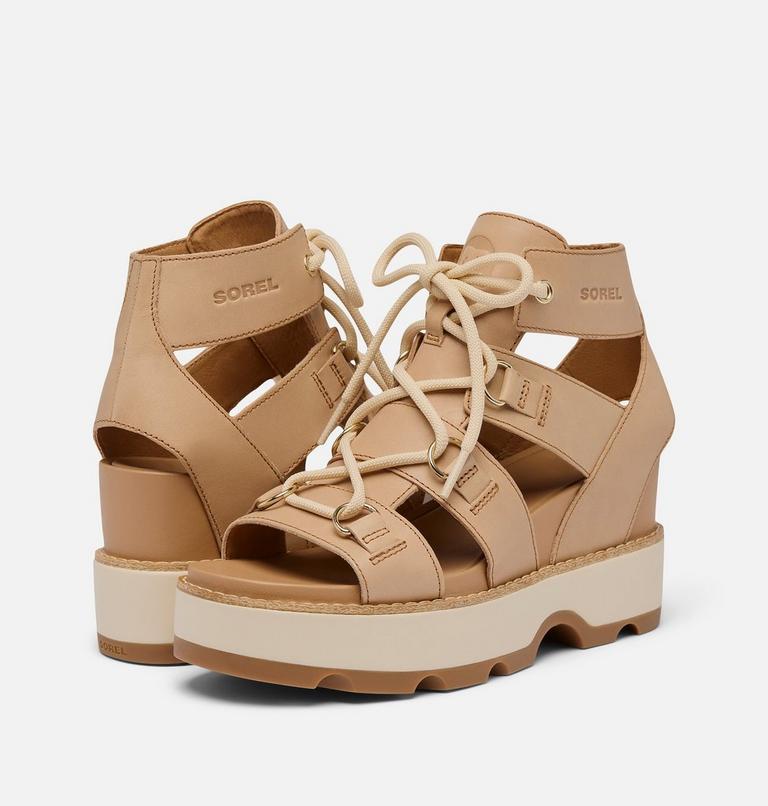 JOANIE IV Women's Lace Wedge, Color: Honest Beige, Gum 2, image 9