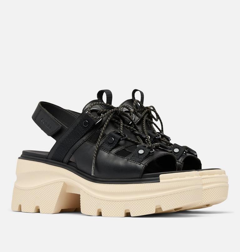 REIN CB Women's Lace Platform Sandal, Color: Black, Bleached Ceramic, image 2