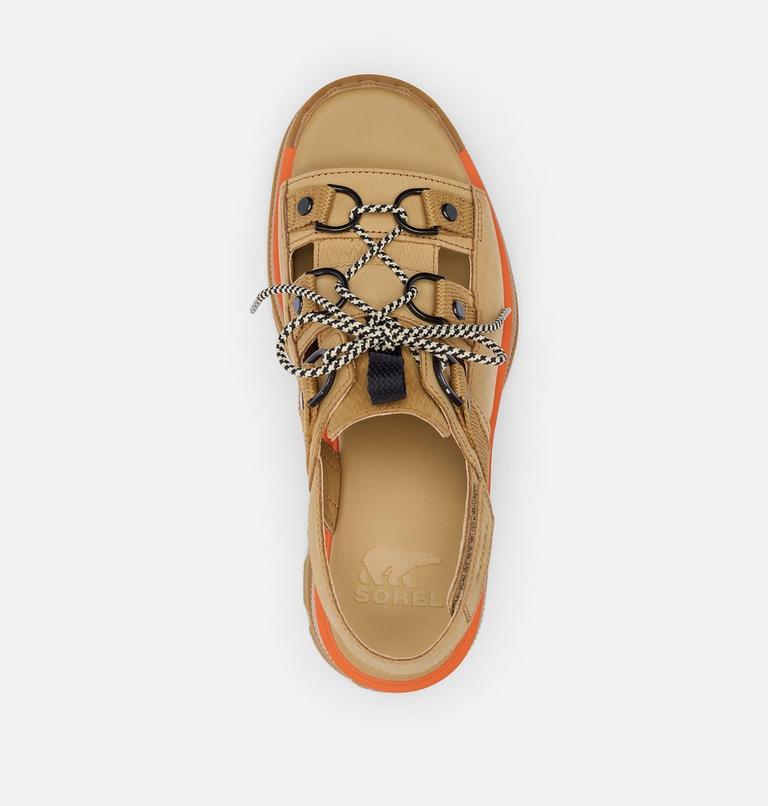 REIN CB Women's Lace Platform Sandal, Color: Caribou Buff, Black, image 5