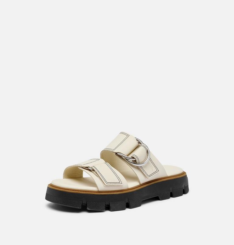 Women's REIN CB Slide Sandal, Color: Chalk, Black, image 8