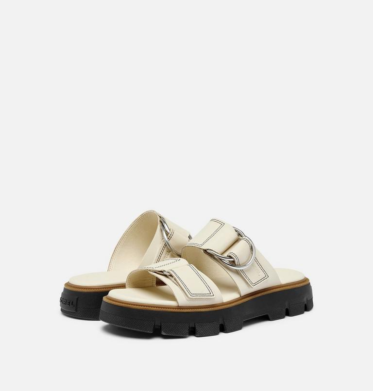 Women's REIN CB Slide Sandal, Color: Chalk, Black, image 9