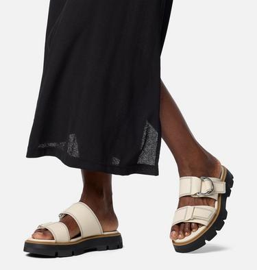 Women's REIN CB Slide Sandal, Color: Chalk, Black, image 2