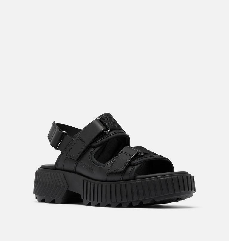 ONA AVE Women's Multistrap Mid Sandal, Color: Black, Black, image 7