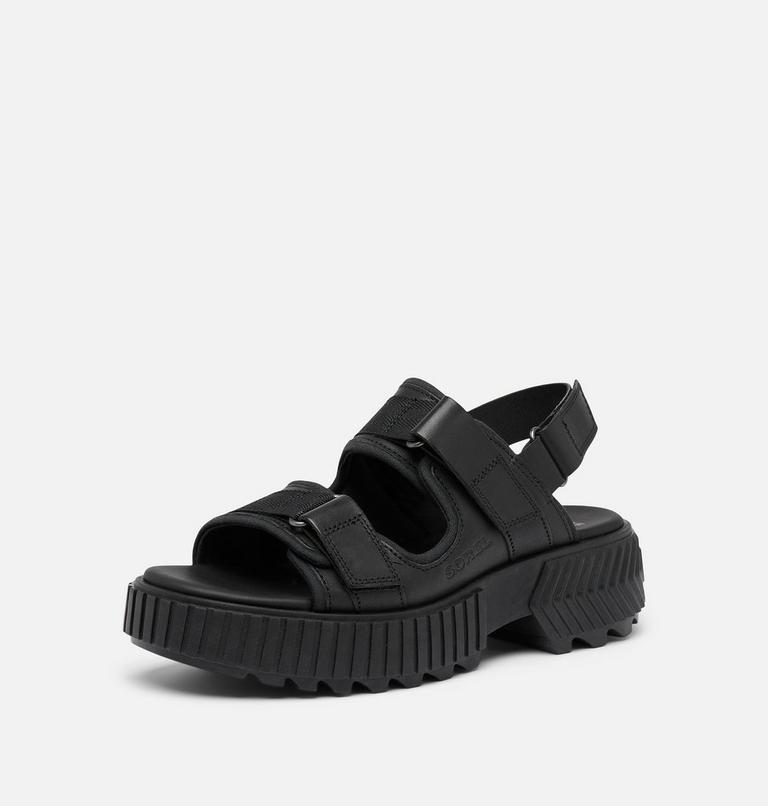 ONA AVE Women's Multistrap Mid Sandal, Color: Black, Black, image 8