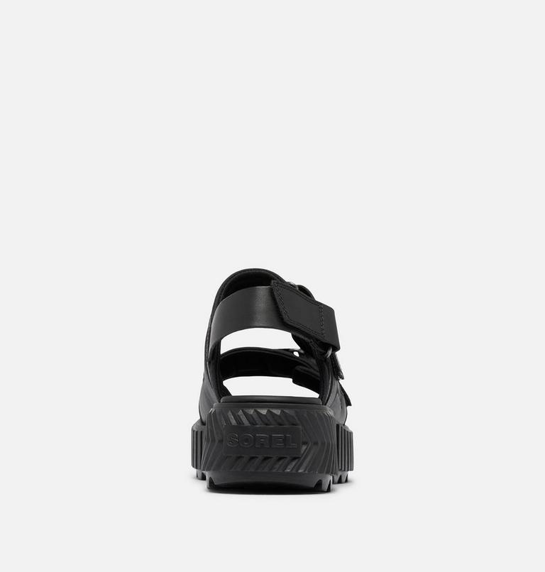 ONA AVE Women's Multistrap Mid Sandal, Color: Black, Black, image 3