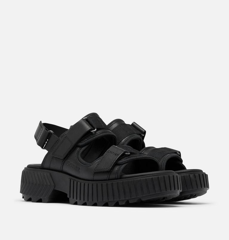 ONA AVE Women's Multistrap Mid Sandal, Color: Black, Black, image 2