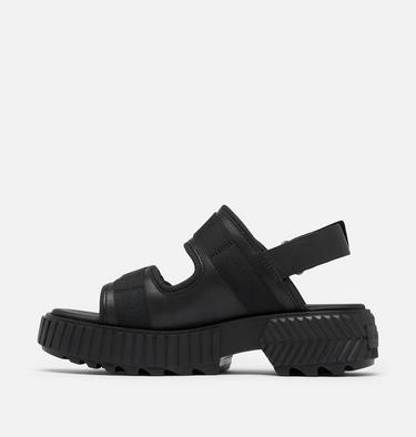 ONA AVE Women's Multistrap Mid Sandal, Color: Black, Black, image 4