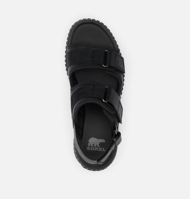 ONA AVE Women's Multistrap Mid Sandal, Color: Black, Black, image 5