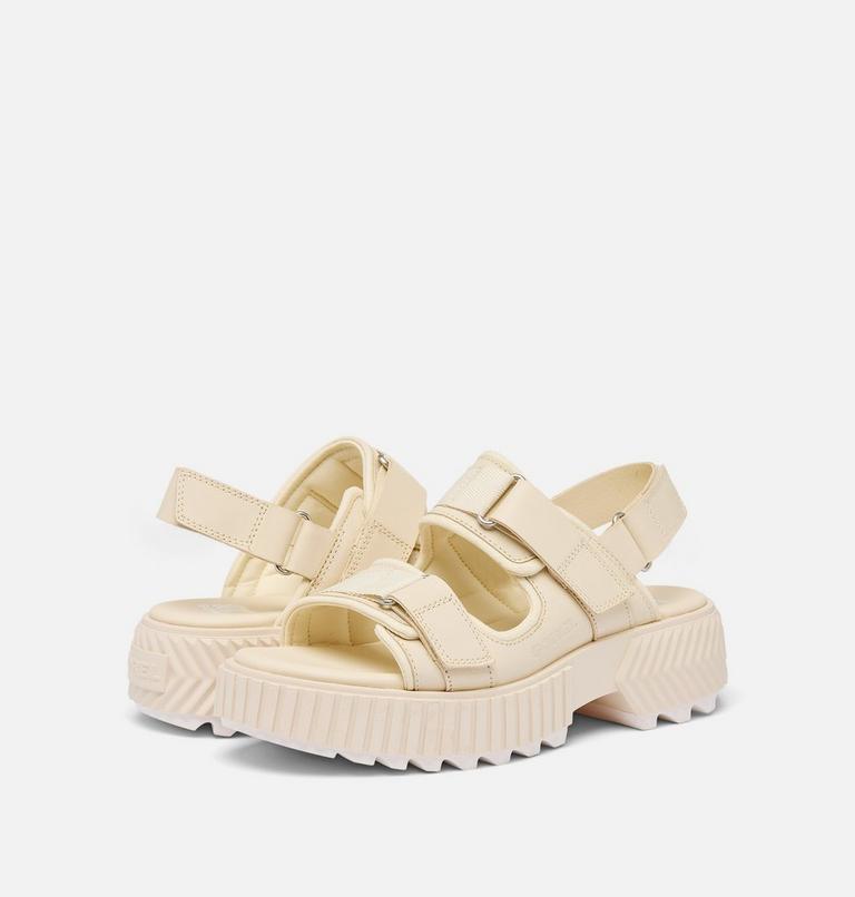 ONA AVE Women's Multistrap Mid Sandal, Color: Chalk, Chalk, image 9