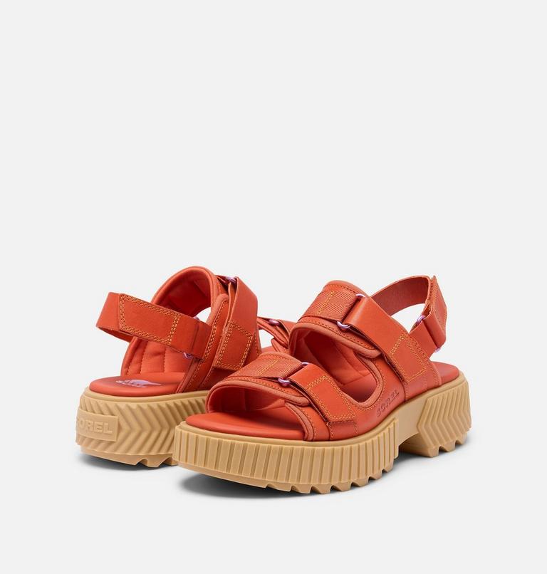 ONA AVE Women's Multistrap Mid Sandal, Color: Tuscan, Aura, image 9