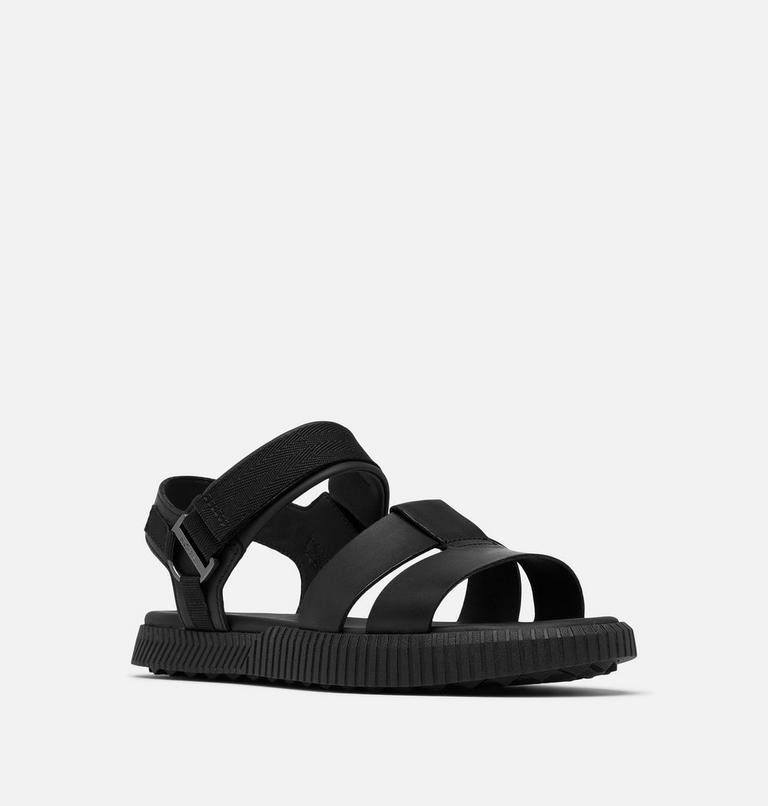 Women's ONA AVE Ankle Strap Flat Sandal, Color: Black, Black, image 7