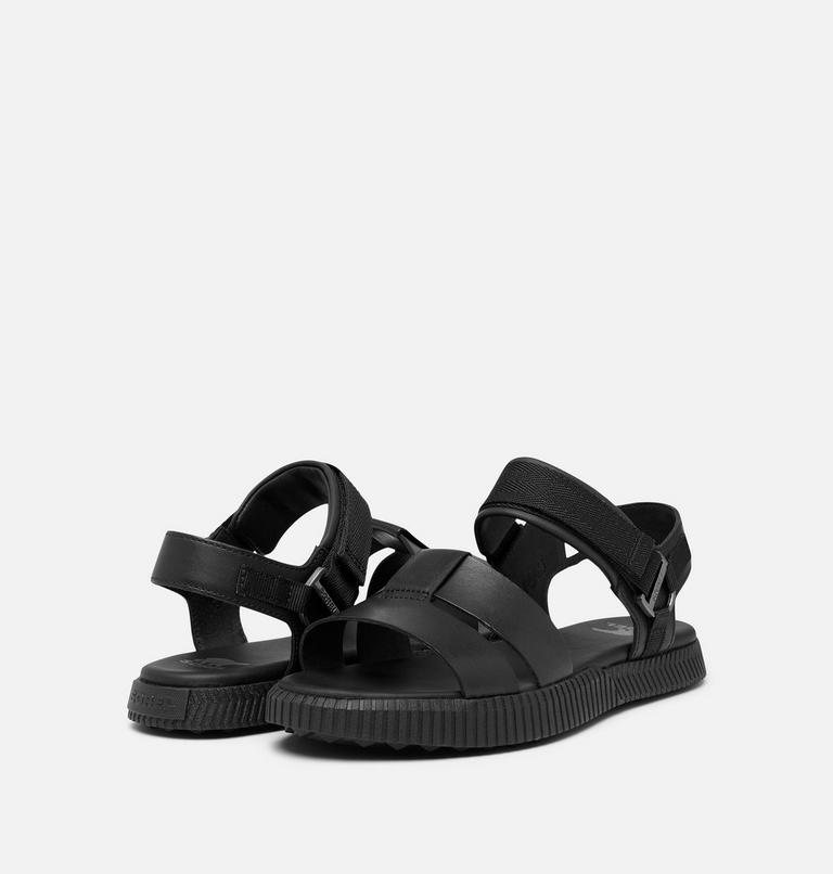 Women's ONA AVE Ankle Strap Flat Sandal, Color: Black, Black, image 9